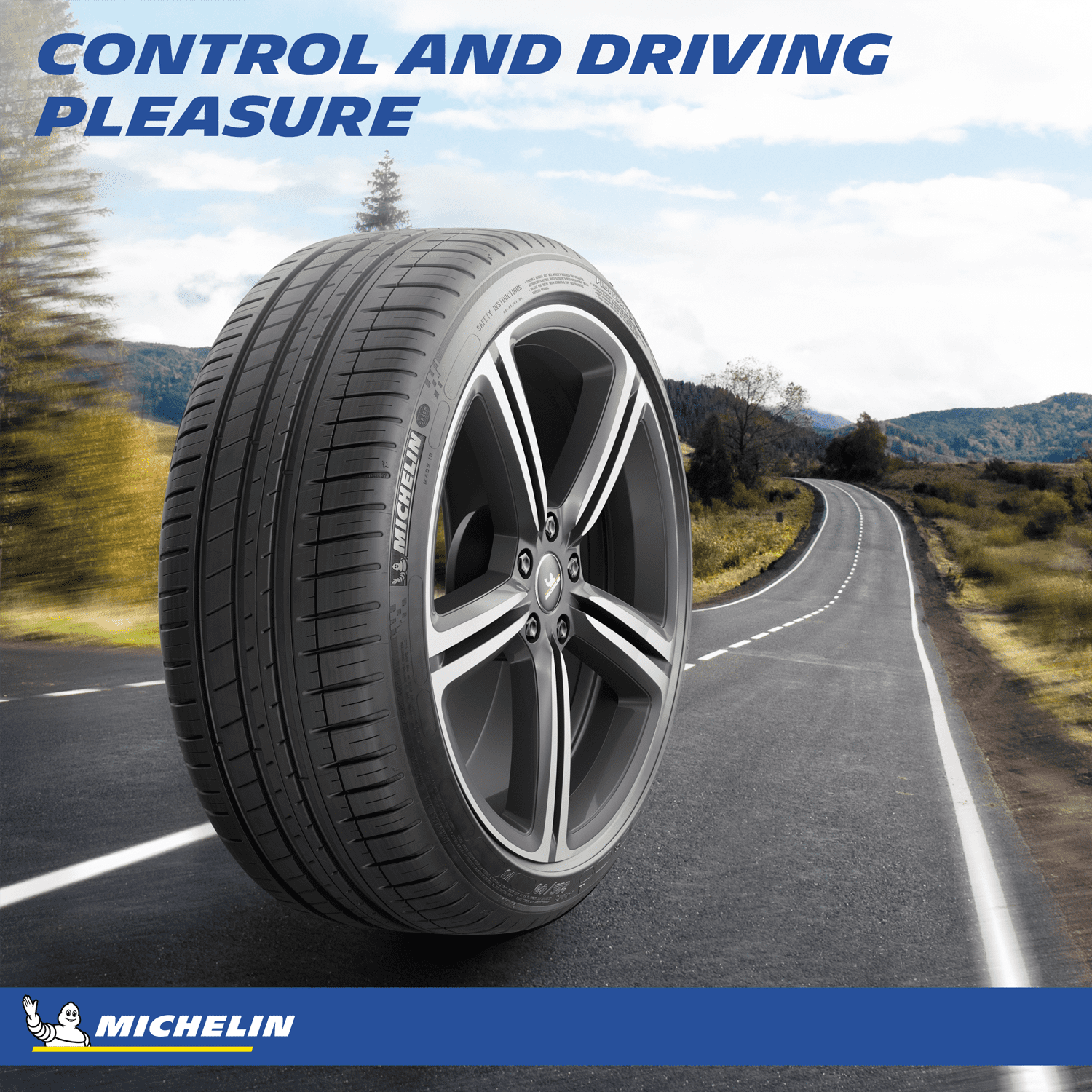 Michelin Pilot Sport 3 Summer 205/45ZR16/XL 87W Tire Fits: 2007 Honda Fit Sport, 2007-11 Hyundai Accent SE