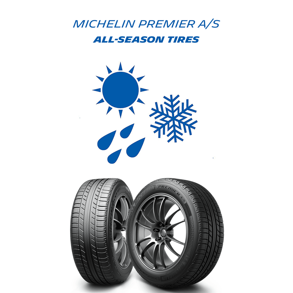 Michelin Premier A/S All-Season Tire 235/60R18 103H Fits: 2017-19 Honda CR-V EX-L, 2018-22 Honda Odyssey EX-L