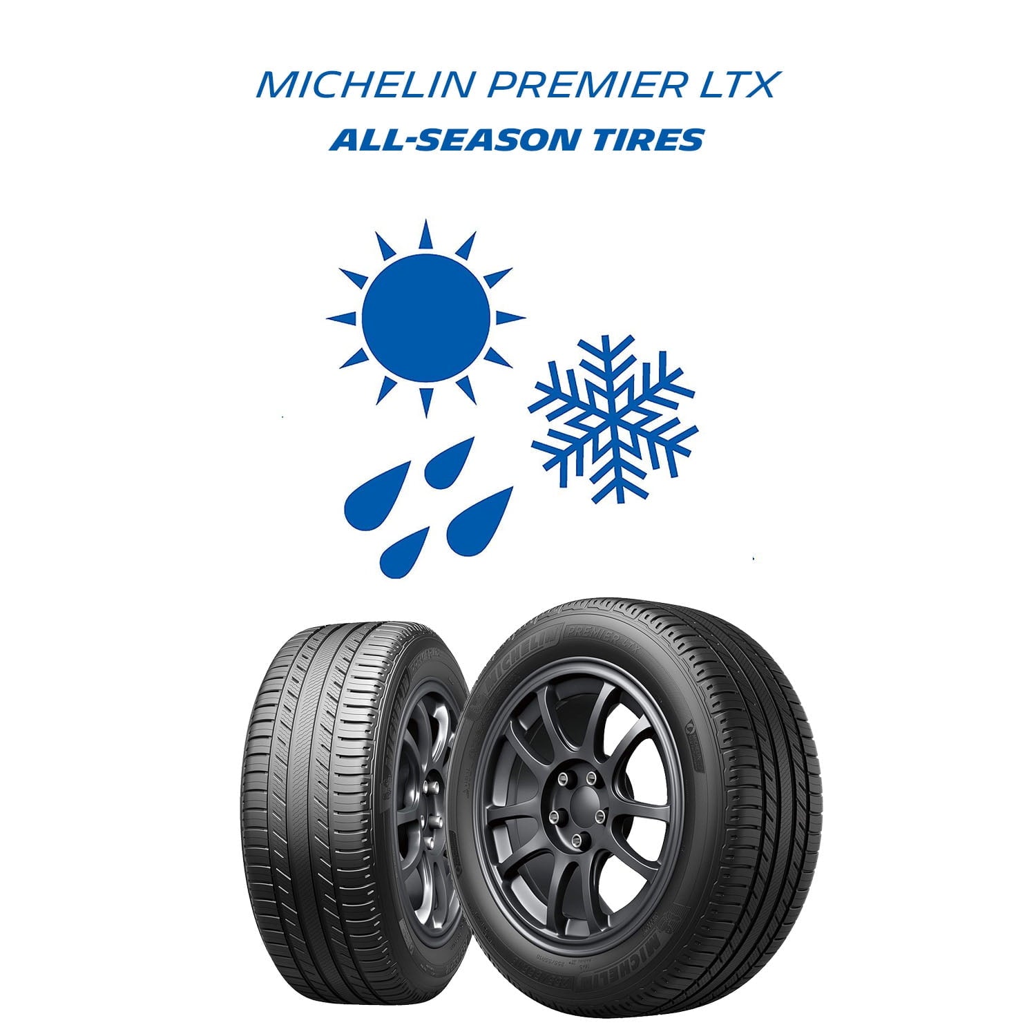 Michelin Premier LTX All-Season Tire 235/45R20/XL 100H Fits: 2020-23 Mercedes-Benz GLB250 4Matic, 2021 Volvo XC40 Recharge Base