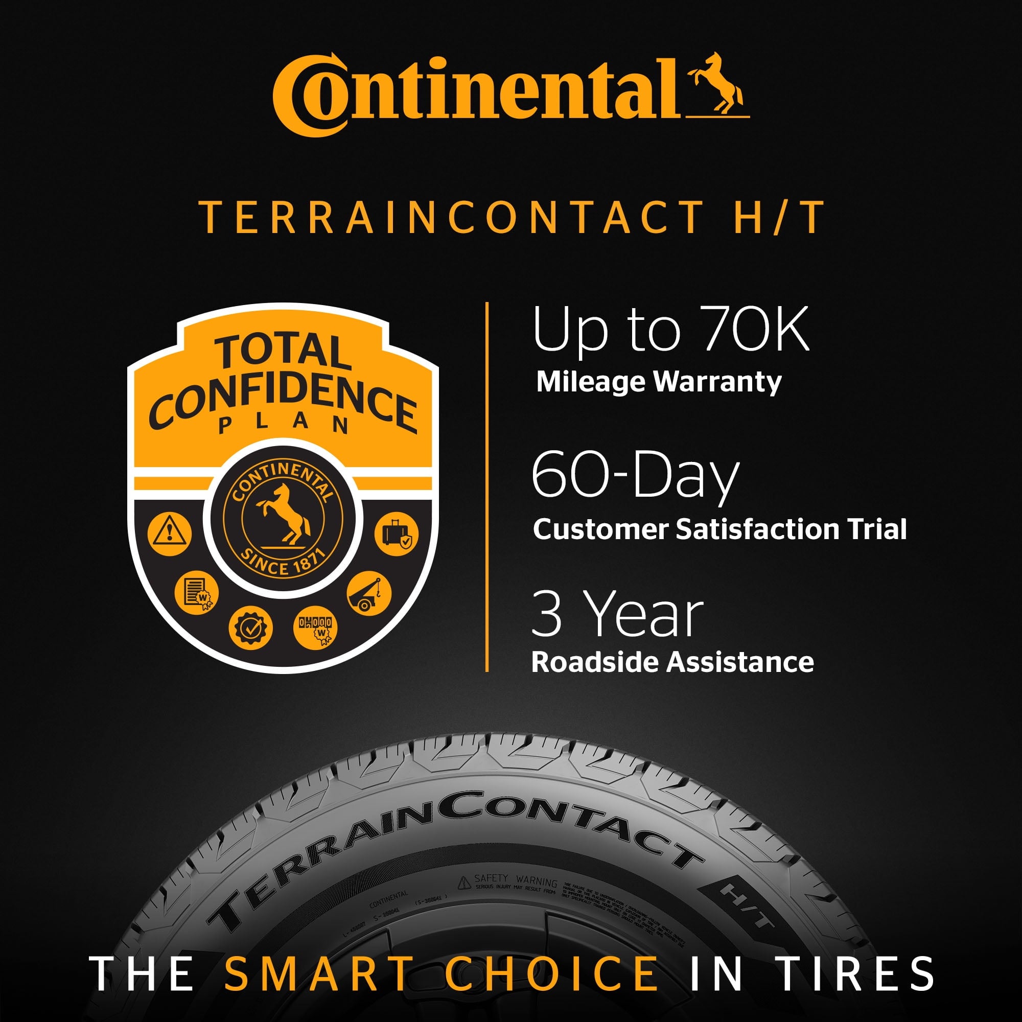Continental TerrainContact H/T Highway 285/45R22 114H XL Light Truck Tire