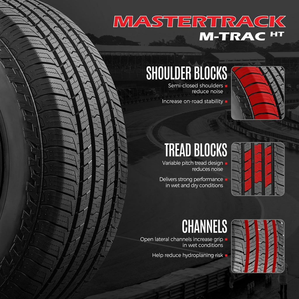 Mastertrack M-TRAC HT LT245/75R16 10PR E 120S Light Truck SUV Highway Terrain Tire 245/75/16(Tire Only)