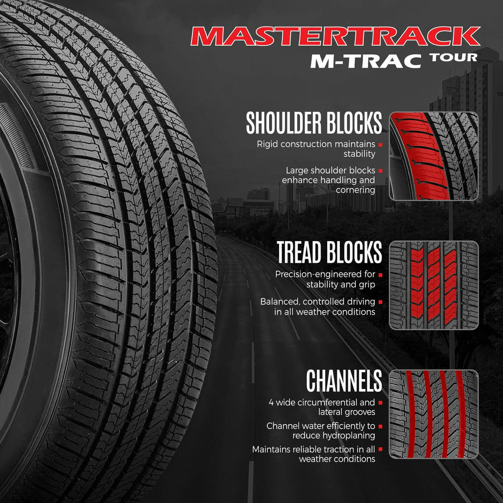 Mastertrack M-TRAC TOUR 215/65R16 98H All Season High Performance Passenger Tire 215/65/16 (Tire Only)