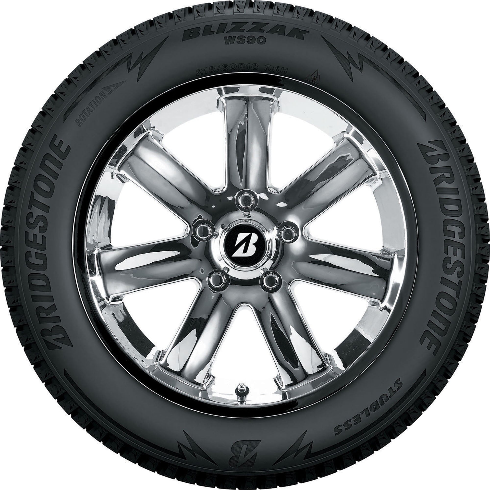 Bridgestone Blizzak WS90 Winter 235/40R18 95H XL Passenger Tire Fits: 2012-14 Mercedes-Benz E350 4Matic, 2012-14 Volvo S60 T6 R-Design