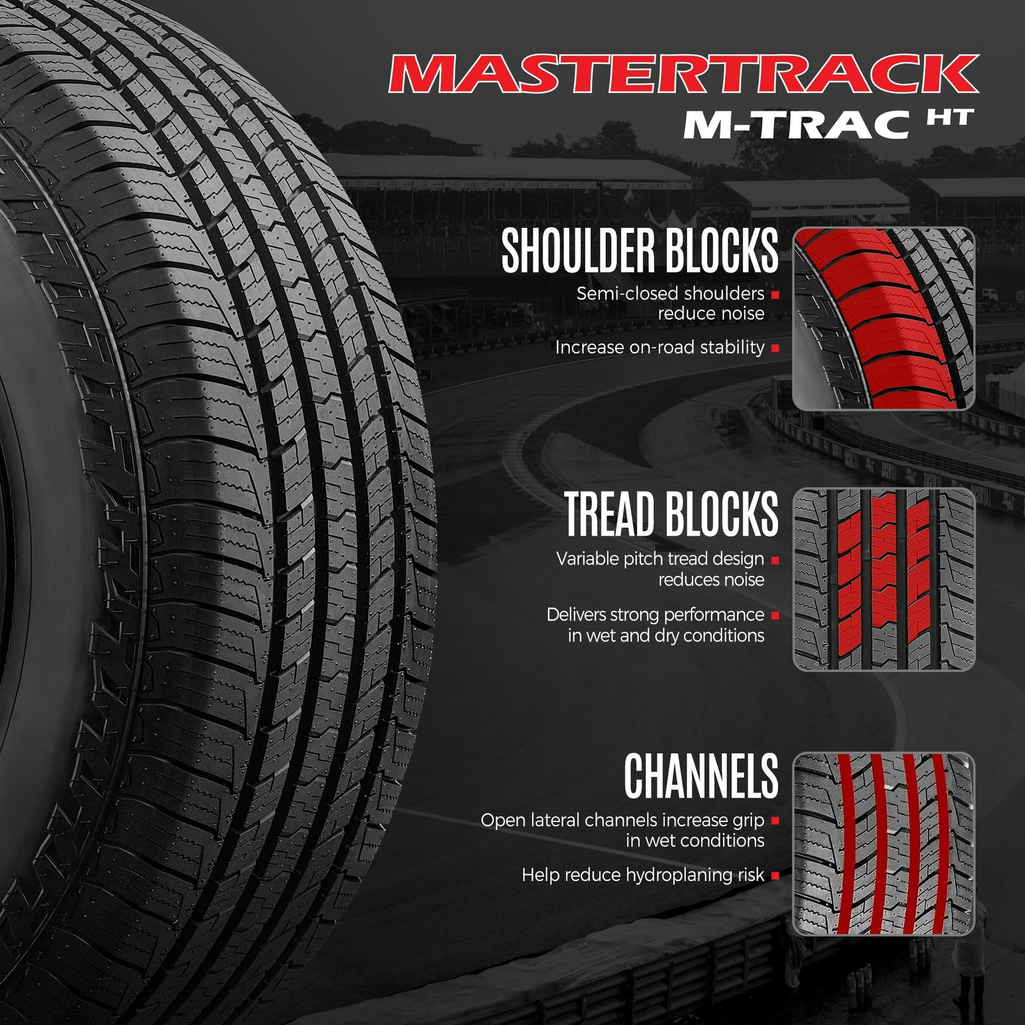 Mastertrack M-TRAC HT LT215/85R16 10PR E 115S Light Truck SUV Highway Terrain Tire 215/85/16(Tire Only)