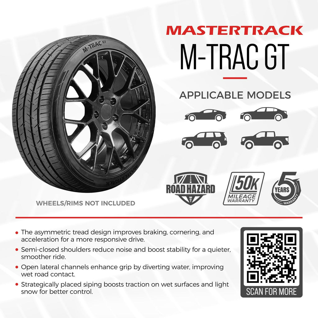 Mastertrack M-TRAC GT High Performance 265/40ZR21 105Y XL A/S Passenger Tire 265/40R21 (Tire Only)