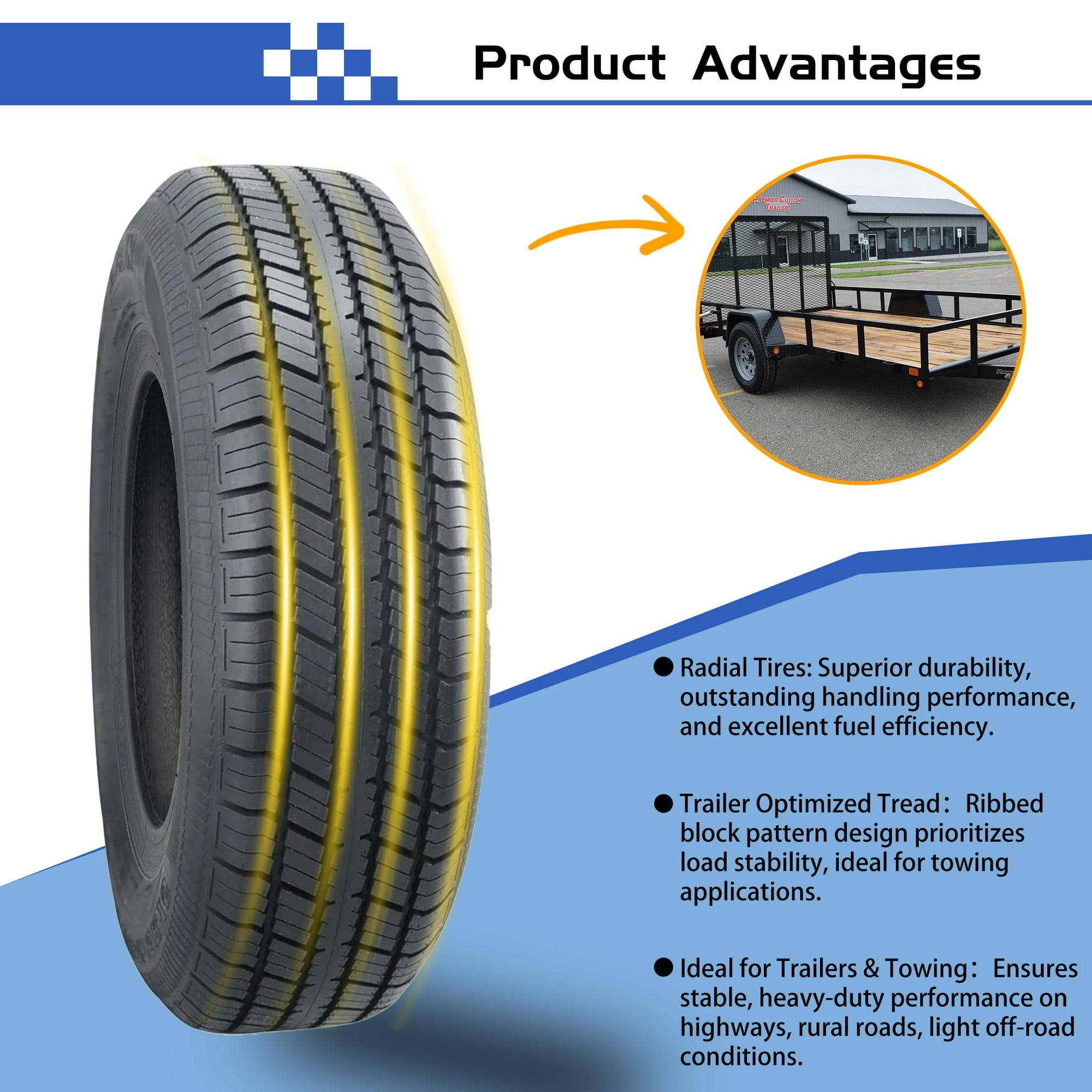 Hi-Run WR089 ST235/80R16 10PR 124/119L Trailer Tire