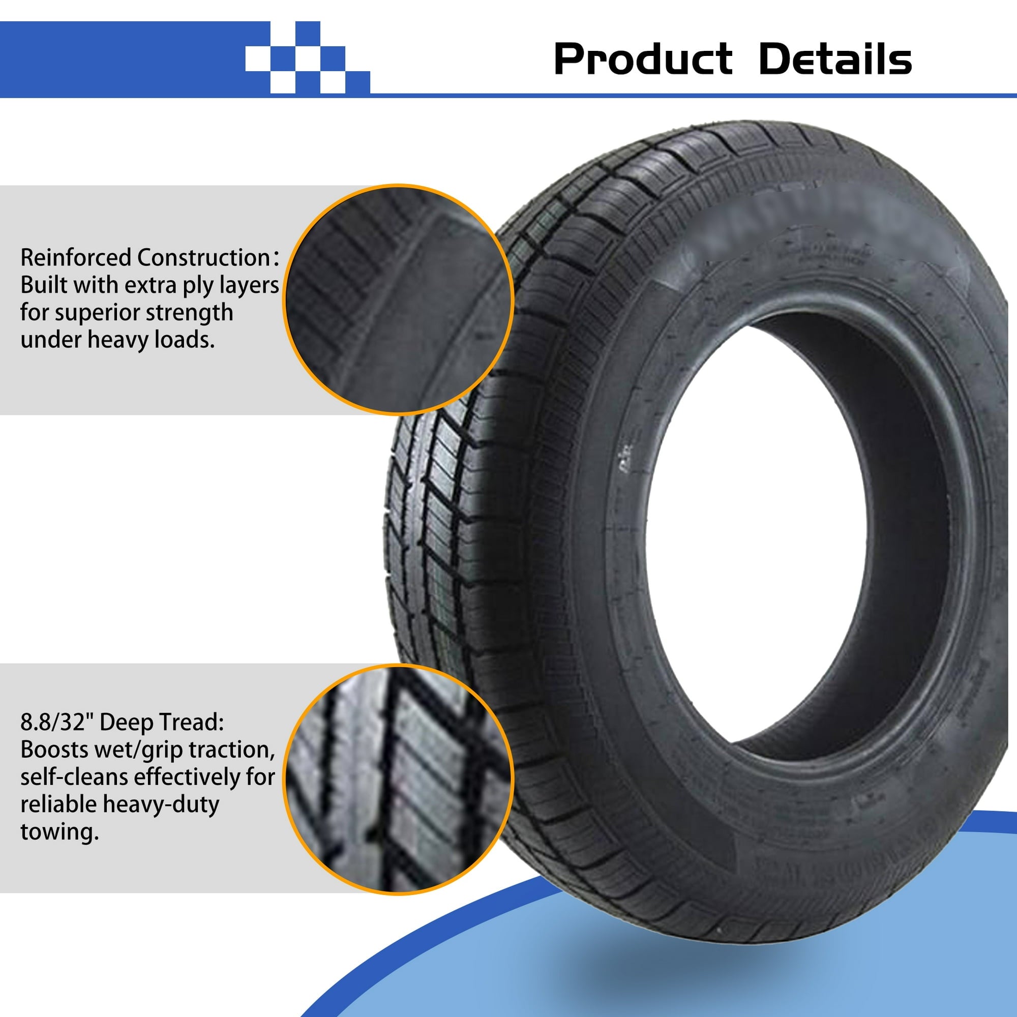 Hi-Run WR089 ST235/80R16 10PR 124/119L Trailer Tire