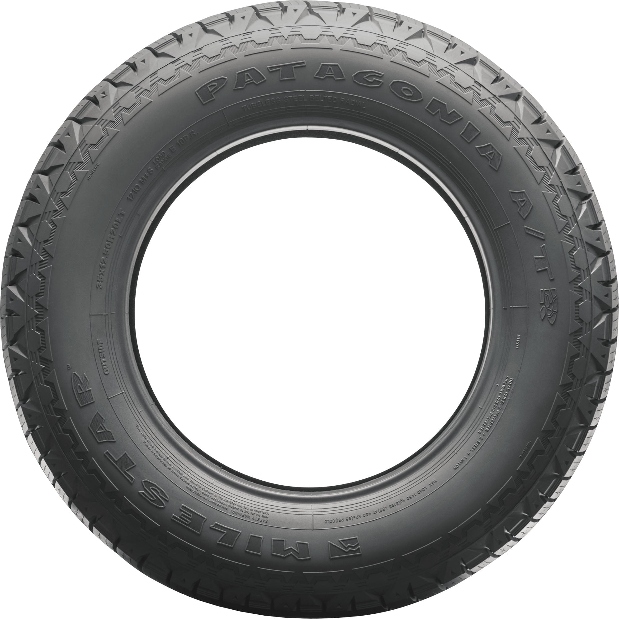Milestar Patagonia A/T R All Terrain LT35X12.50R20 121Q E Light Truck Tire