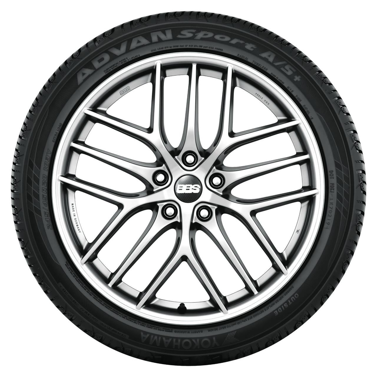 Yokohama Advan Sport A/S+ 245/35R19XL 93Y BW All Season Tire