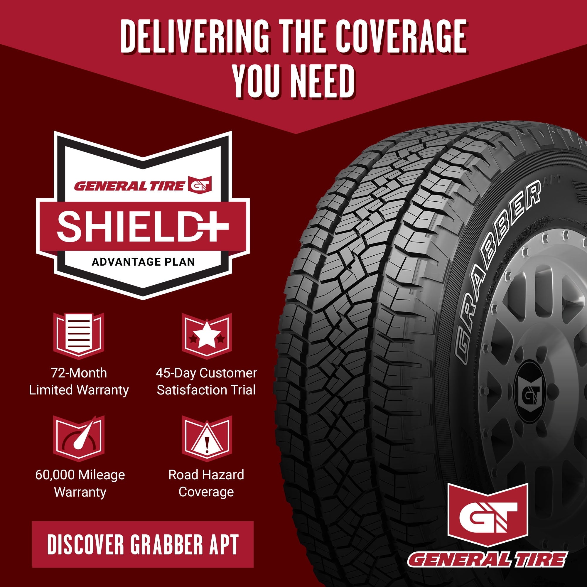 General Tire General Grabber APT All Terrain 245/70R17 110T Light Truck Tire