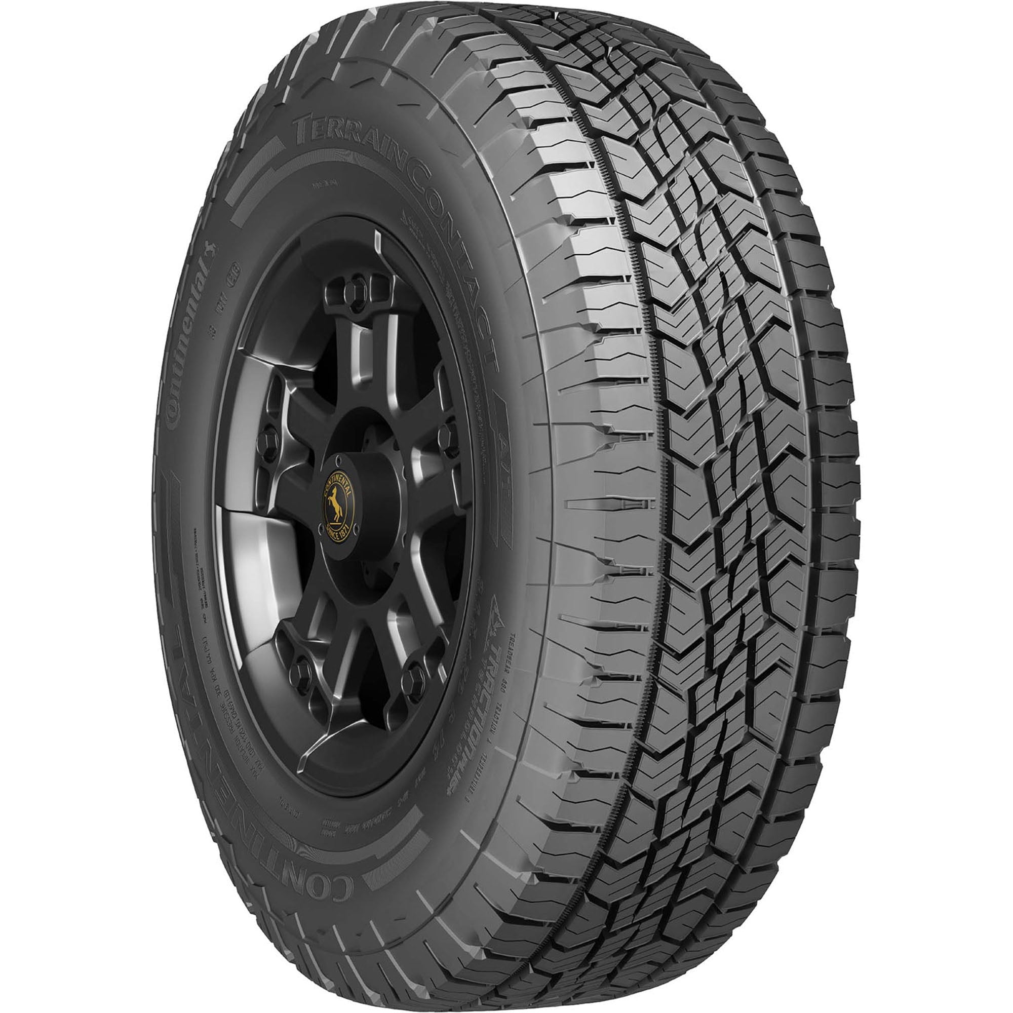 Continental Terrain Contact A/T 265/70R17 121 S Tire Fits: 2014-18 Chevrolet Silverado 1500 WT, 2010-21 GMC Sierra 1500 SLE