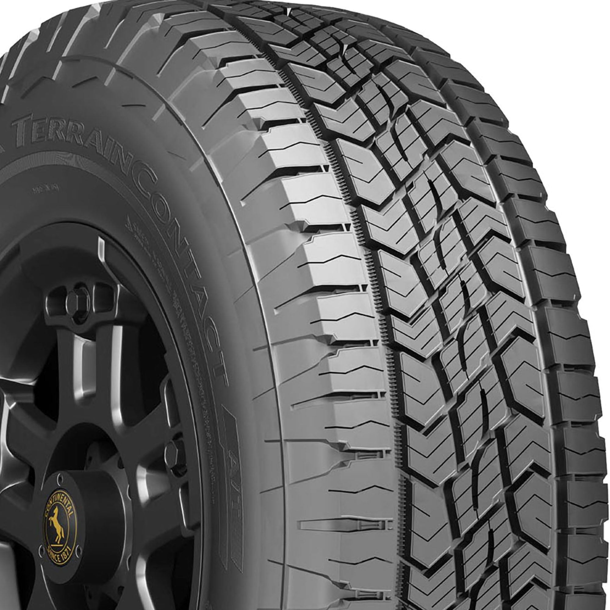 Continental Terrain Contact A/T 265/70R17 121 S Tire Fits: 2014-18 Chevrolet Silverado 1500 WT, 2010-21 GMC Sierra 1500 SLE