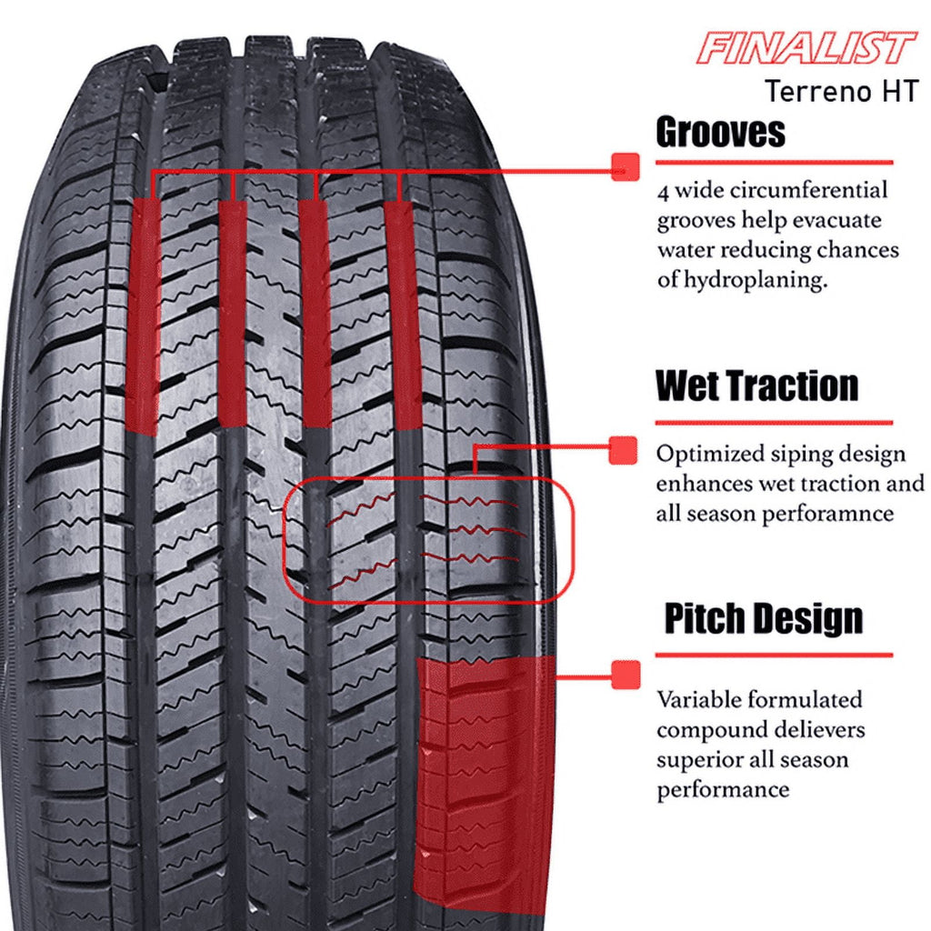 Finalist Terreno H/T 235/75R15 109T SUV All Season Highway Terrain Tire 235/75/15 (Tire Only)