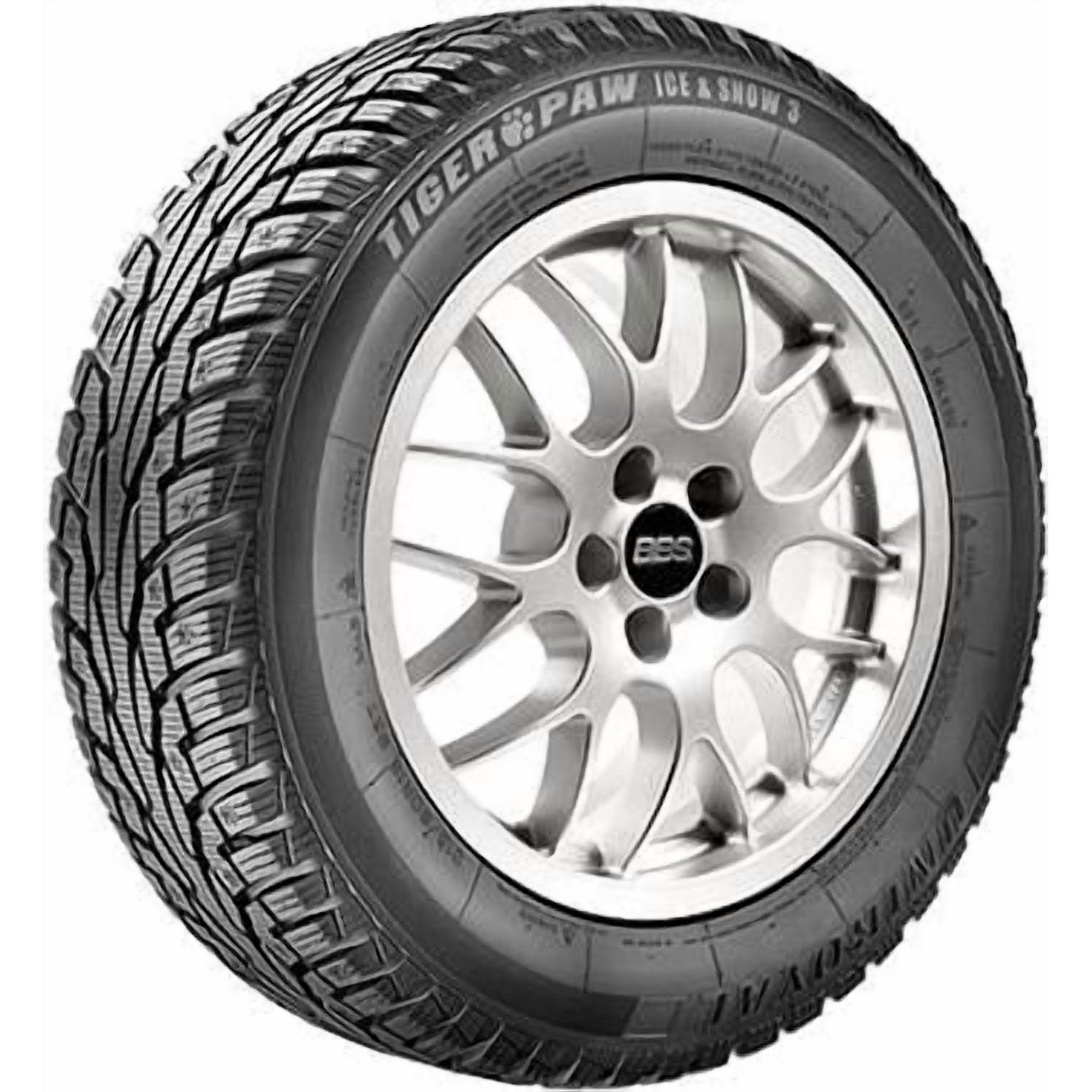 Uniroyal Tiger Paw Ice & Snow 3 215/55R16 93T Fits: 2013-18 Ford Focus SE, 2016-18 Honda Civic LX-P