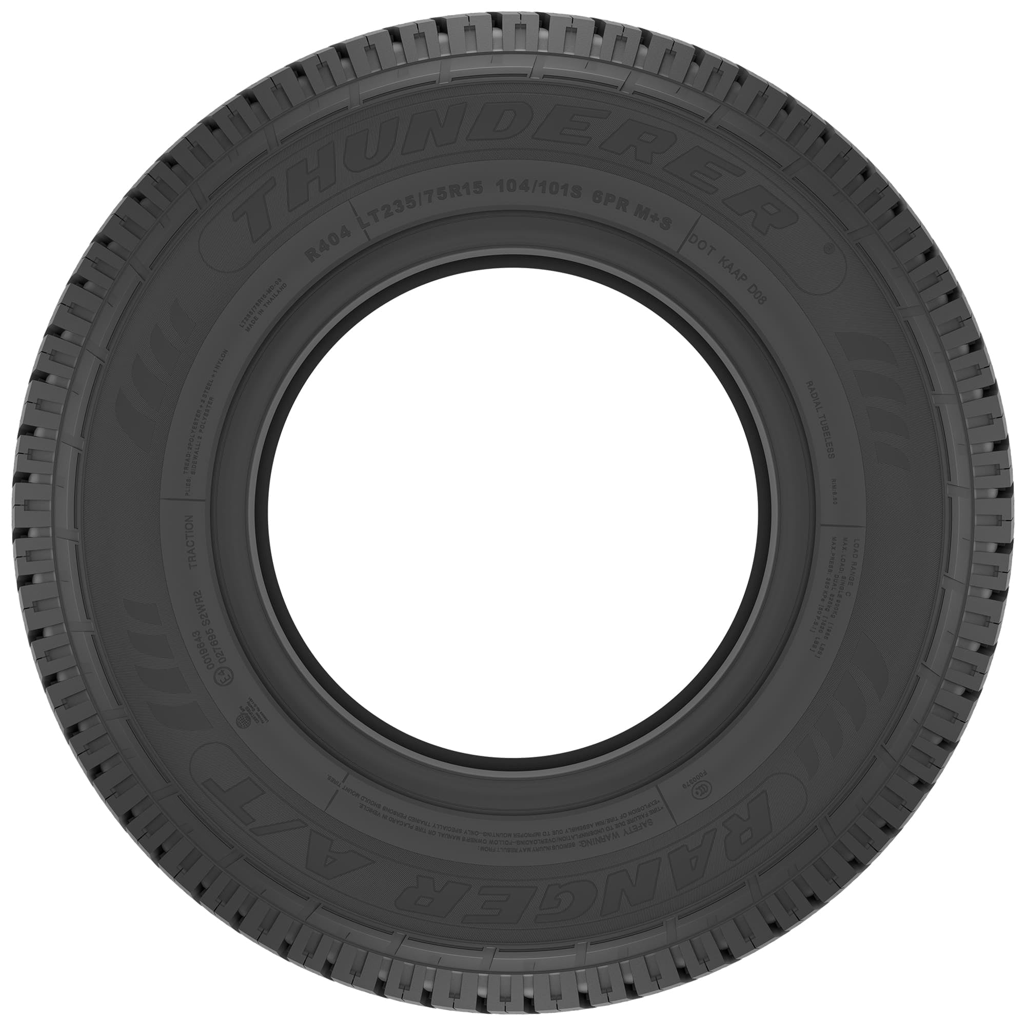 Thunderer Ranger A/T R404 All Terrain LT35X12.50R17 121S E Light Truck Tire