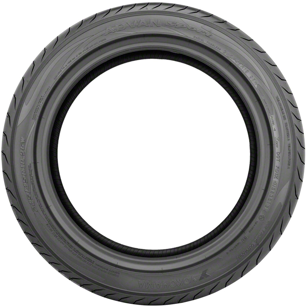 Yokohama ADVAN Sport V103 245/45R18 96W Passenger Tire Fits: 2016-23 Chevrolet Malibu LT, 2017-19 Mercedes-Benz E300 4Matic