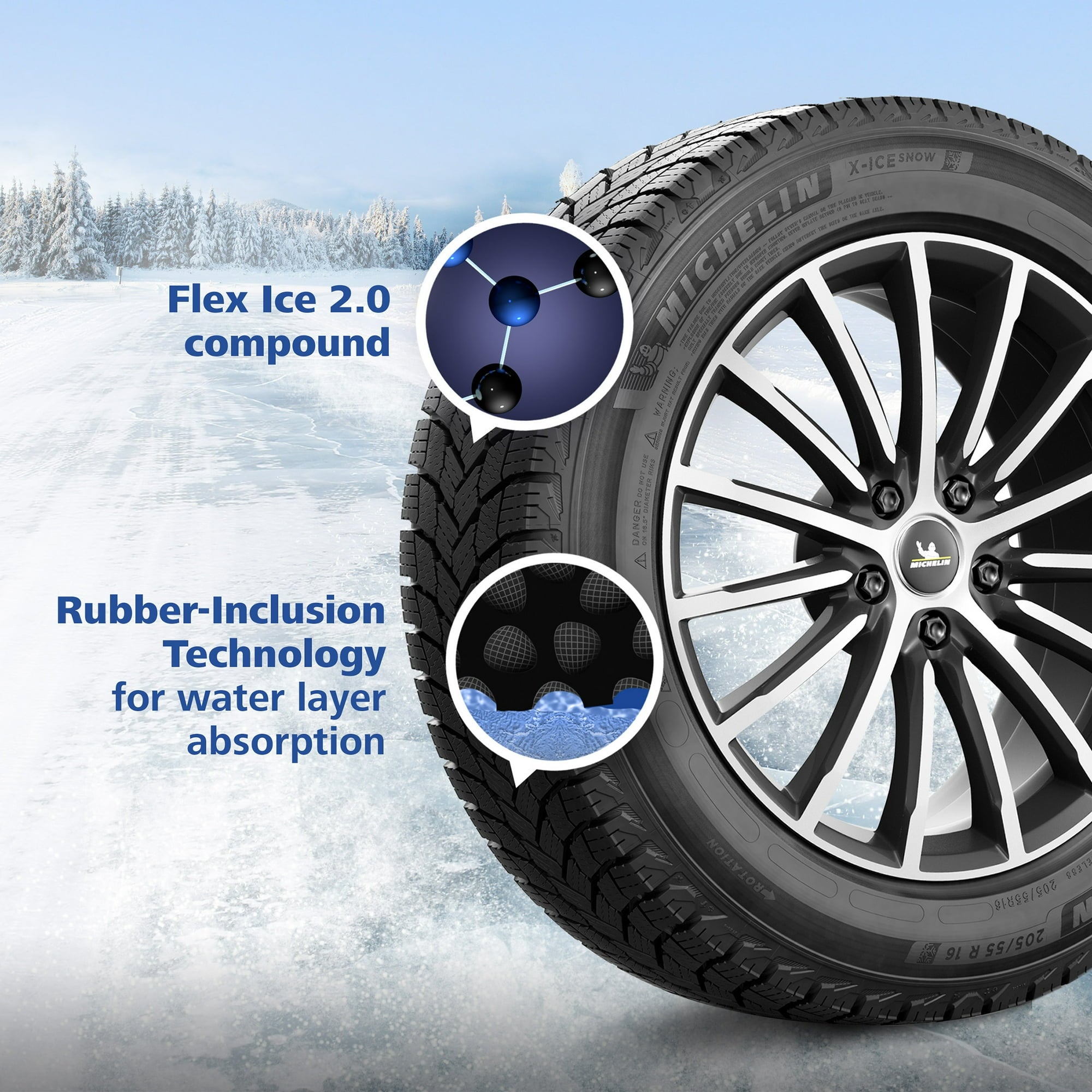 Michelin X-Ice Snow Winter 215/60R17 100T XL Passenger Tire Fits: 2007-09 Dodge Caliber SXT, 2017 Jeep Renegade North