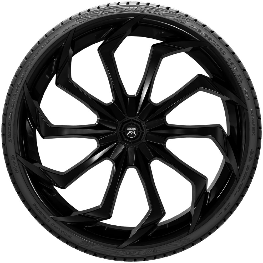 255/55ZR18 Lexani LX-Thirty 109W XL Black Wall Tire