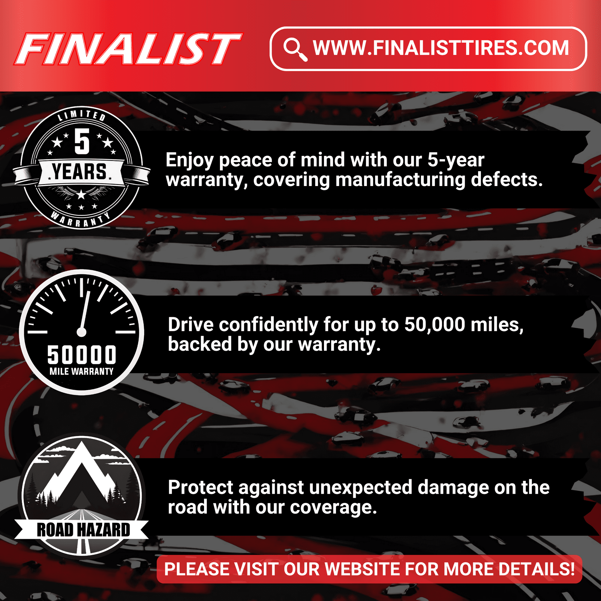 Finalist Terreno H/T LT215/85R16 115/112R Load Range E 10 Ply SUV Light Truck All Season Highway Terrain Tires 215/85/16 (Tire Only)