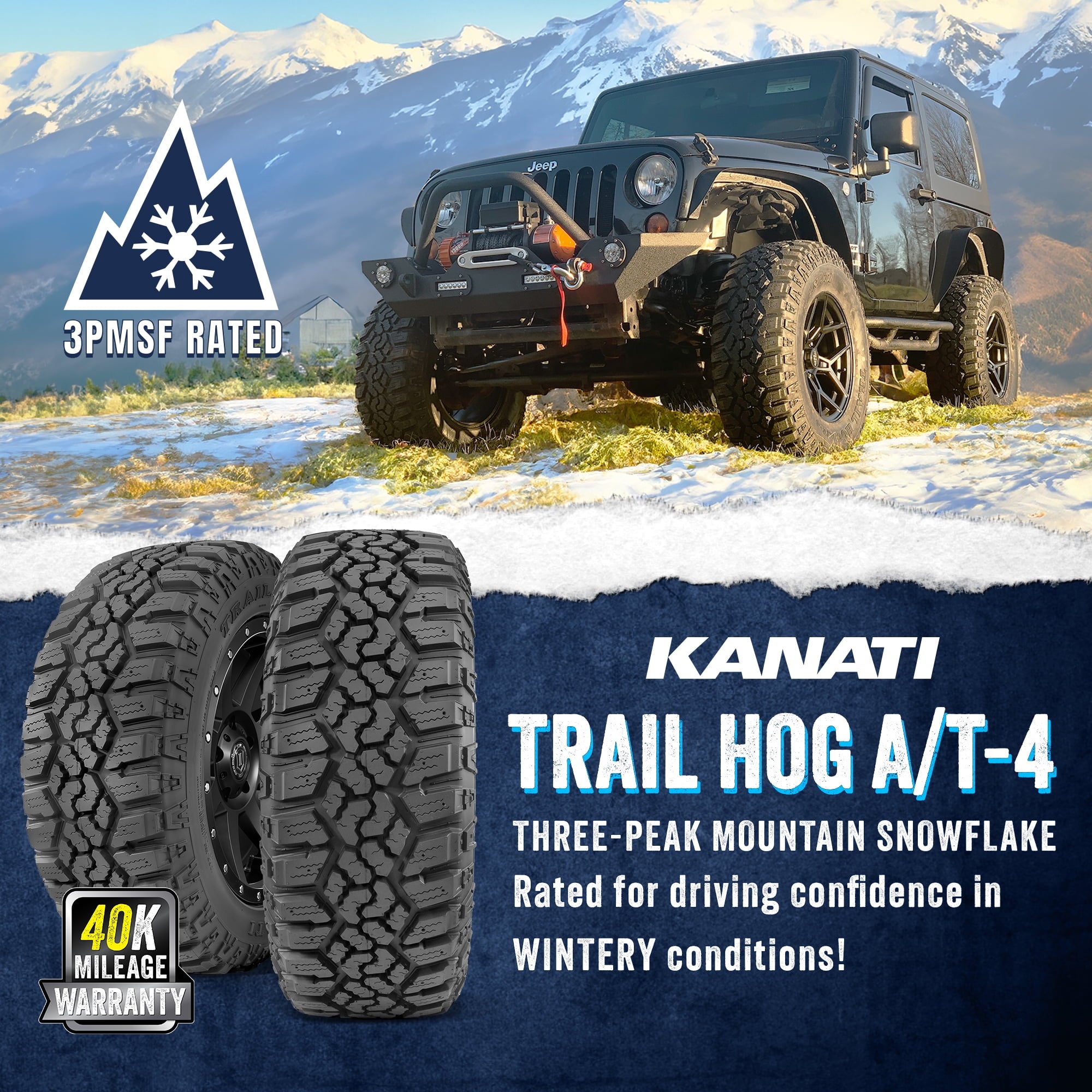 Kanati Tires Kanati Trail Hog A/T 4 LT305/55R20 E/10PLY Light Truck Tire