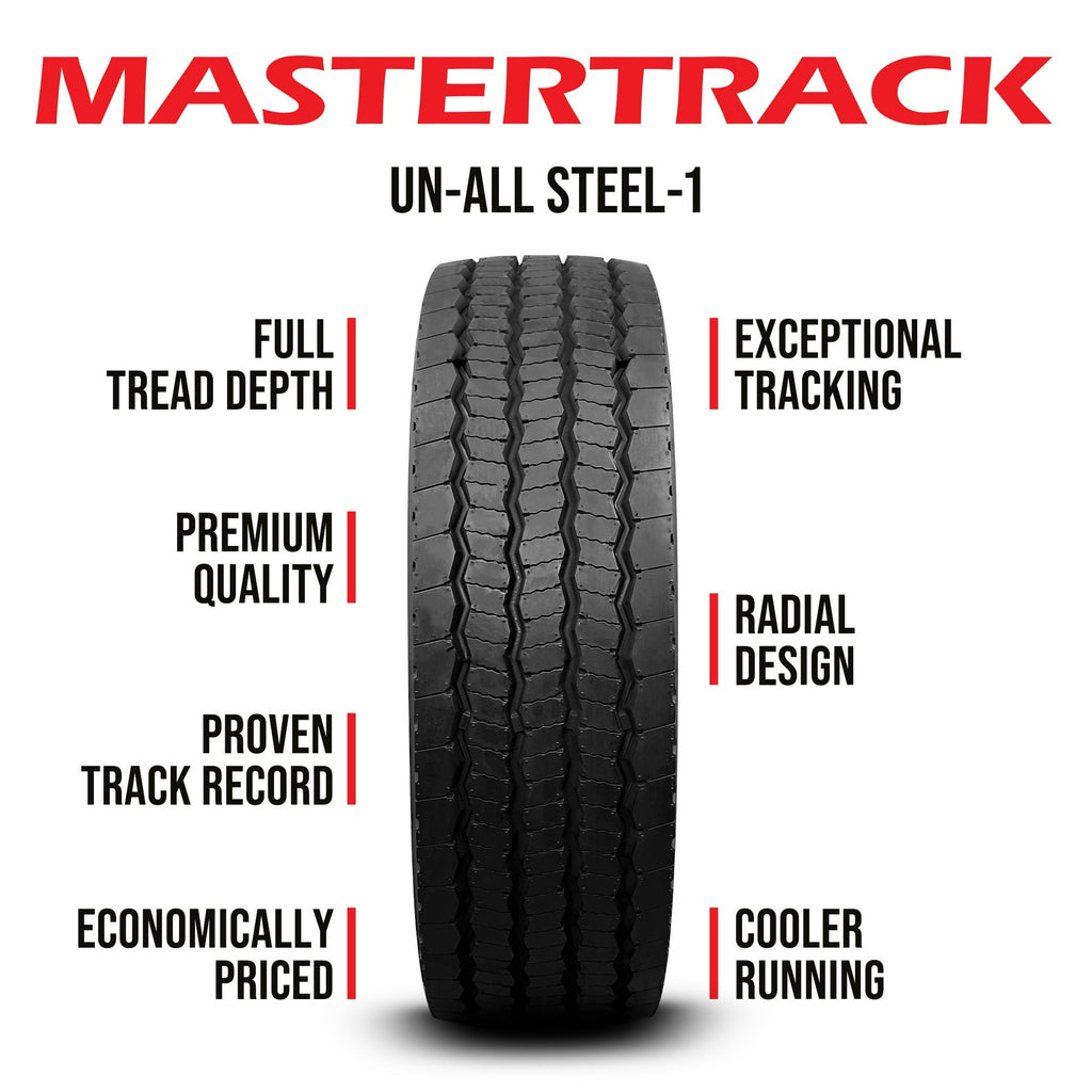 Mastertrack UN ALL STEEL -1 ST225/90R16 14 Ply 129L Load G Radial Trailer Tire - ST 225/90/16 225/90R16 (Tire Only)